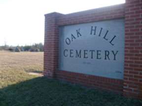 Oak Hill cemetery sign Rusk County, Texas