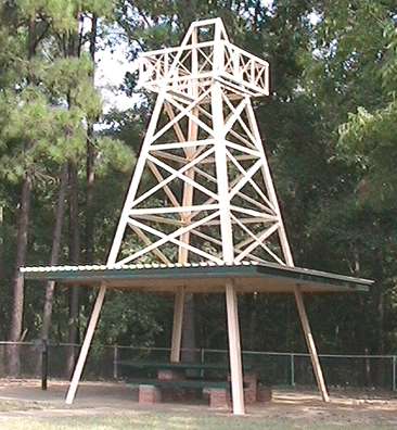 Oil derrick picnic table